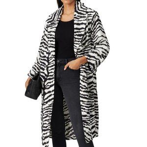 Victor Alfaro Collective Oversized Zebra Coat